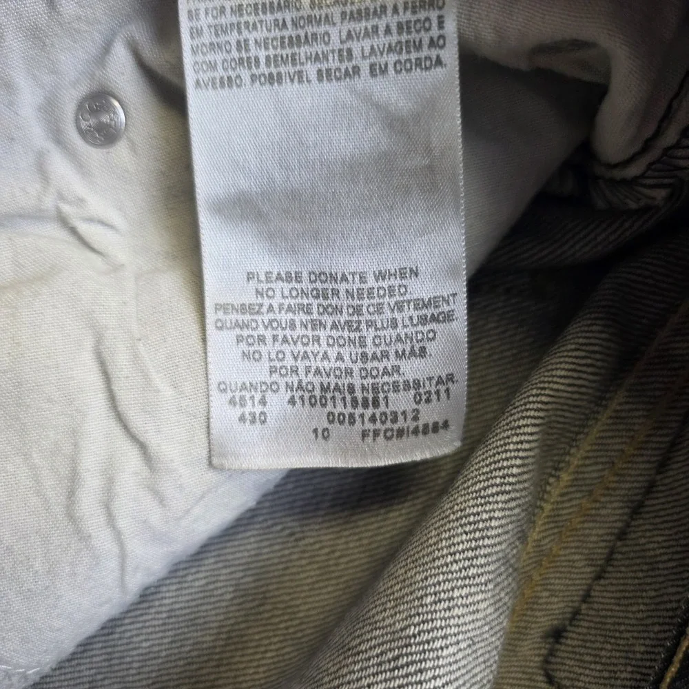 Levis 514 Jeans Mens 38x32 Faded Black Gray Wash Slim Straight Mid Rise Baggy
